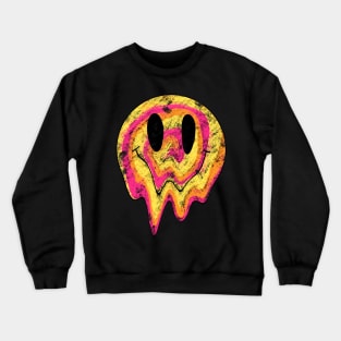 distressed smiley Crewneck Sweatshirt